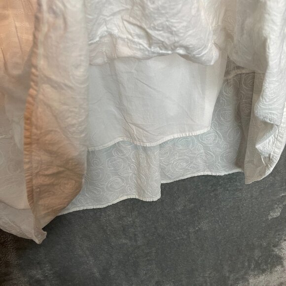 Sonoma Women Cottagecore Modest Boho Tiered Smocked Waist Midi Skirt L White - Picture 5 of 10